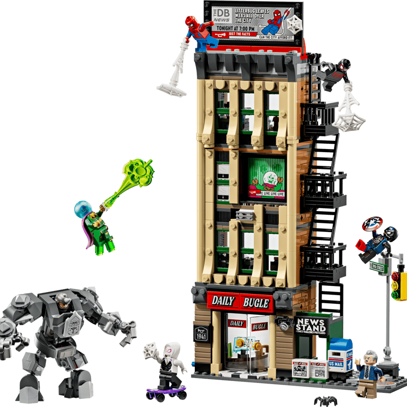 Spider man vs mysterio the daily bugle lego set